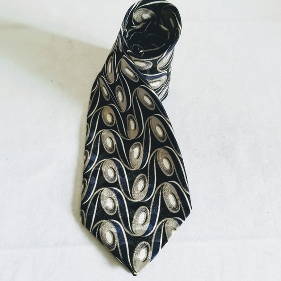 Italian Men's Handmade Silk Tie 4"W x 59"L - Picture 1 of 4